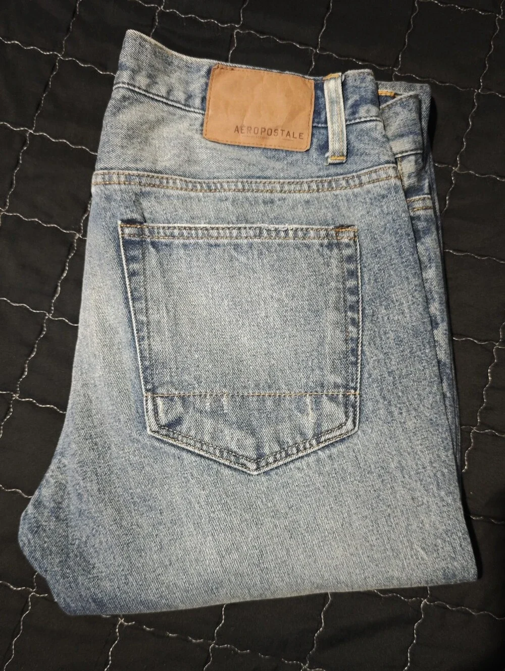 Aeropostale Men's Straight Leg Light Blue Denim Jeans Size W32xL32